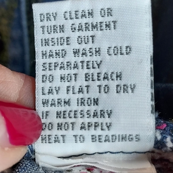 Ann Trinity embroidered denim Jean jacket small 55% linen - Picture 11 of 13